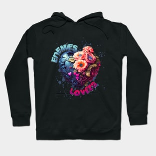 Enemies to lovers floral heart motif Hoodie